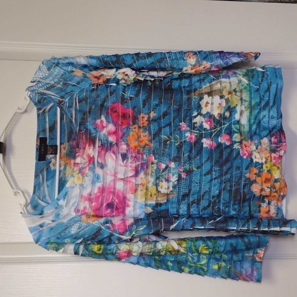 𝅺kaktus Ruffle top, size small, long sleeve